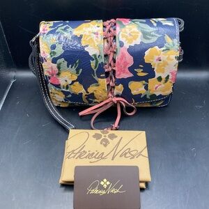 Patricia Nash Secret Garden Floral Leather Crossbody Wristlet Handbag Purse